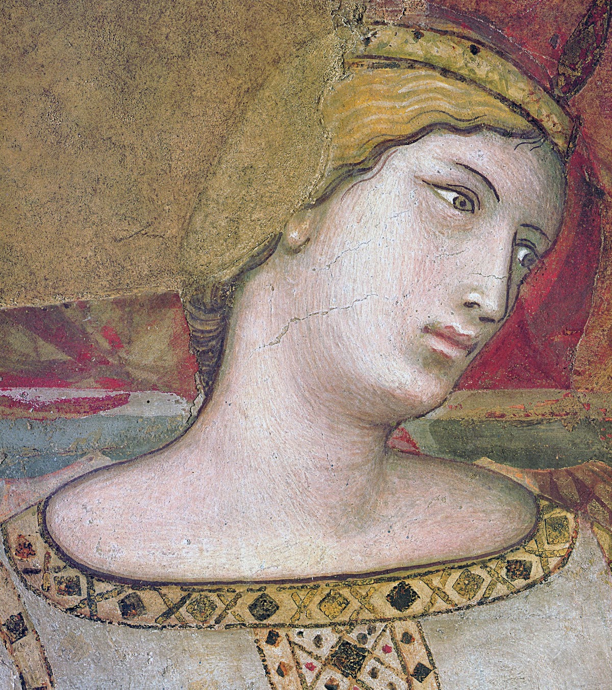 Ambrogio Lorenzetti,Allegoria del Buon Governo (dettaglio soldati), Sala dei Nove, Palazzo Pubblico