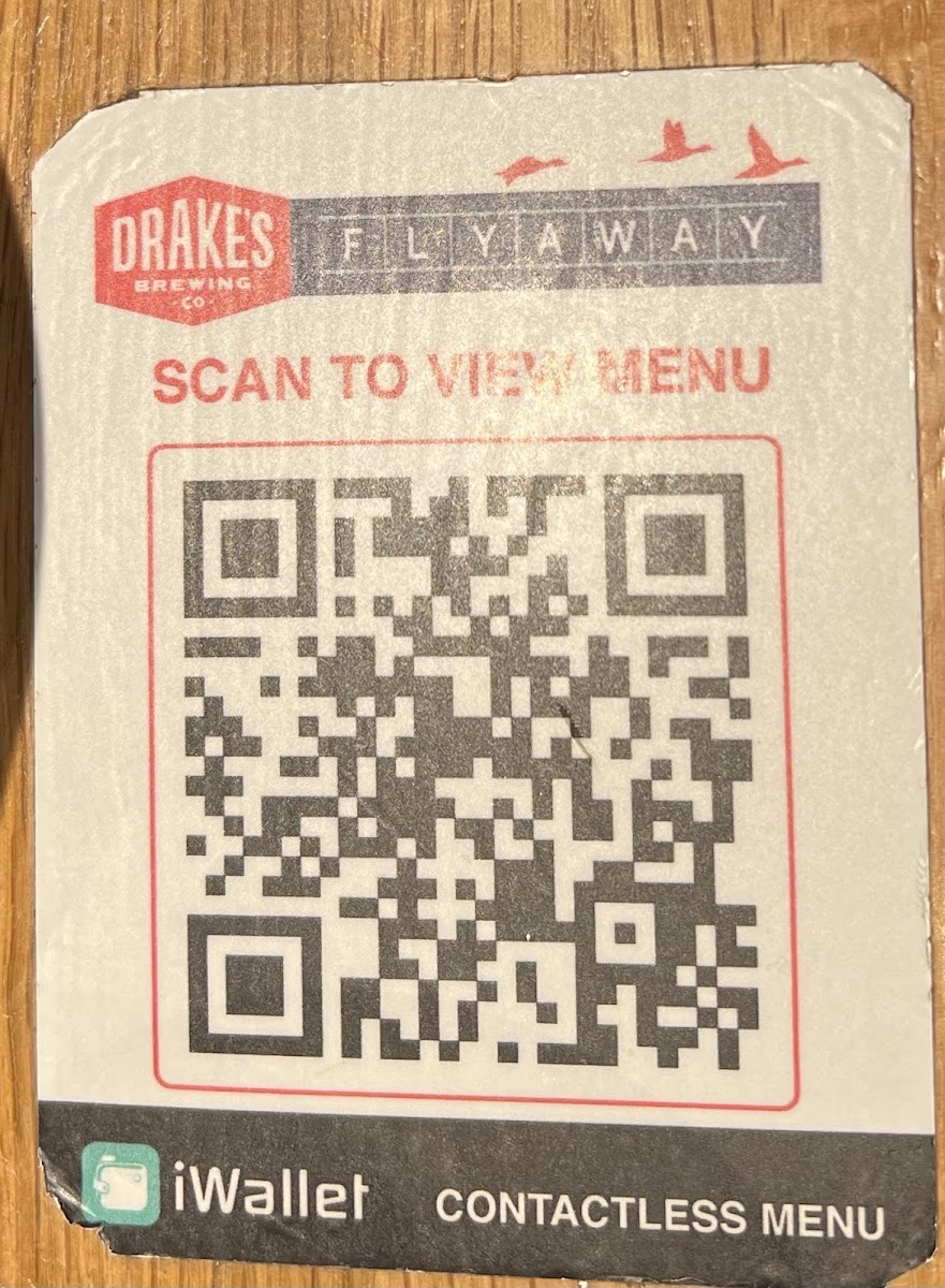 Drake's Flyaway gluten-free menu