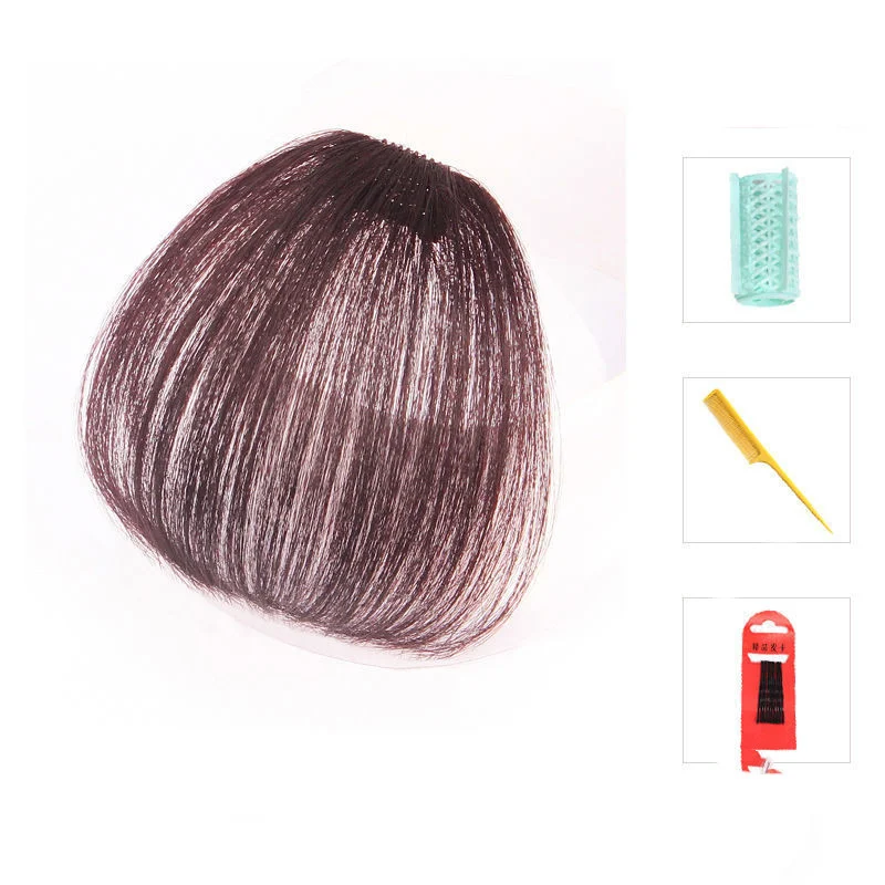 Französische 3D Air Bangs Perücke für Damen, natürlich und realistisch. Unsichtbares Echthaar Haarteil, für einen perfekten Look.