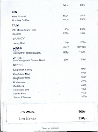 Westerlies menu 1