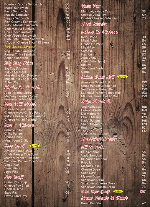 Dhaba Cafe menu 