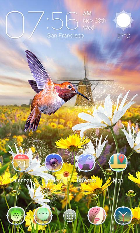 Tranquility 3D Go Launcher Theme Screen 2