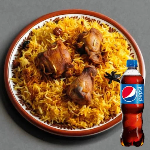 Chicken Dum Biryani Boneless (Express Bowl) + Pepsi (400 Ml)