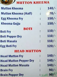 Rajanna Military Hotel menu 4