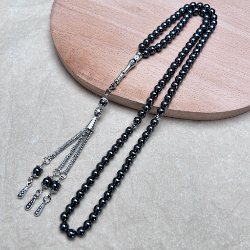 Title 4, Hematite Alloy Electroplated Rosary Bracelet de...