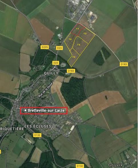 Vente terrain  357 m² à Bretteville-sur-Laize (14680), 60 700 €