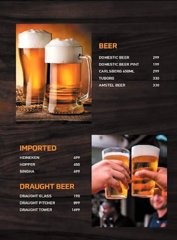 Teddy Beer menu 