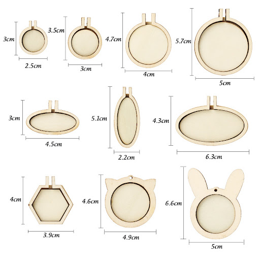Title 4, Wooden Mini Embroidery Frame Ornament. Perfect ...