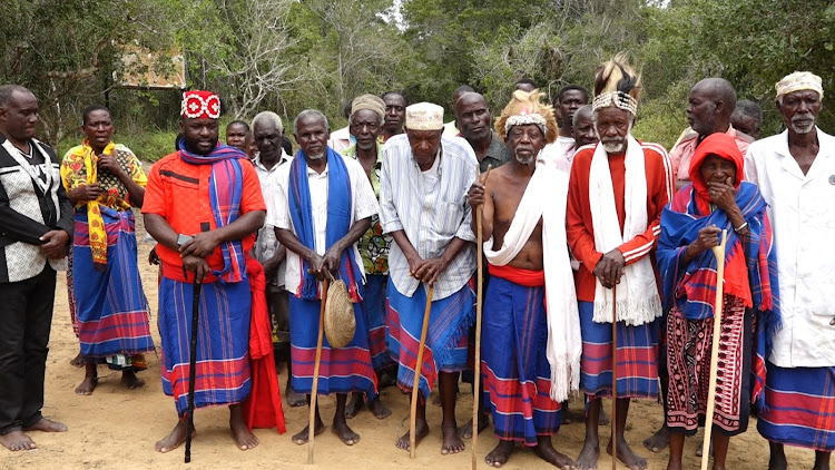 Mijikenda Kaya elders from Kaya Fungo in Kaloleni, Kilifi county