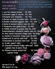 Lovecrumbs Bakery menu 1