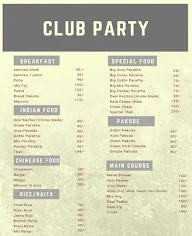 Party Club menu 1