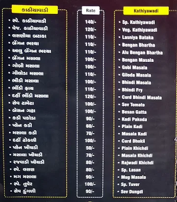 Kaka Na Bhajipau & Fastfood menu 