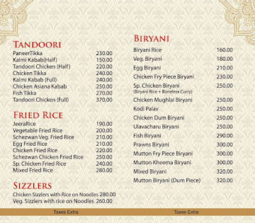 Srikanya Comfort Restaurant menu 