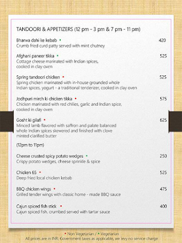 Food Craft menu 