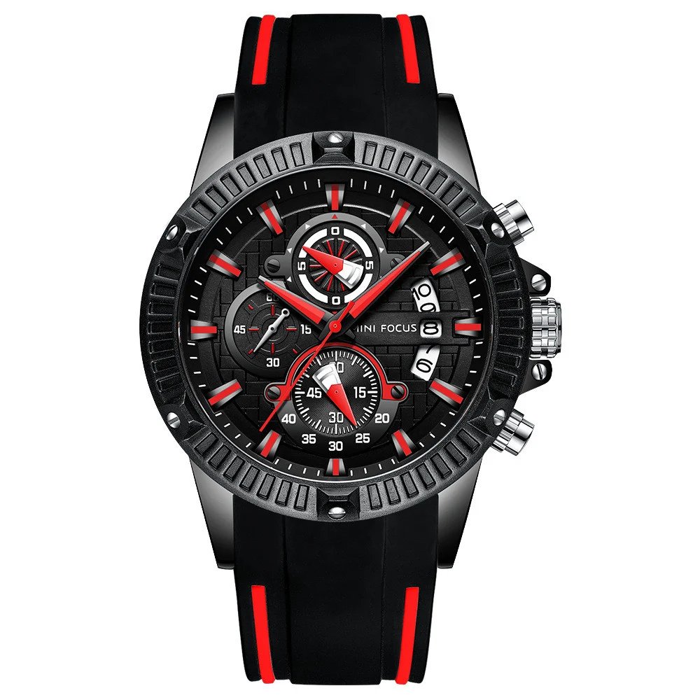 Title 4, MINIFOCUS multifunctioneel herenhorloge met chr...