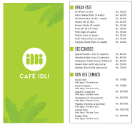 Cafe Idli menu 2