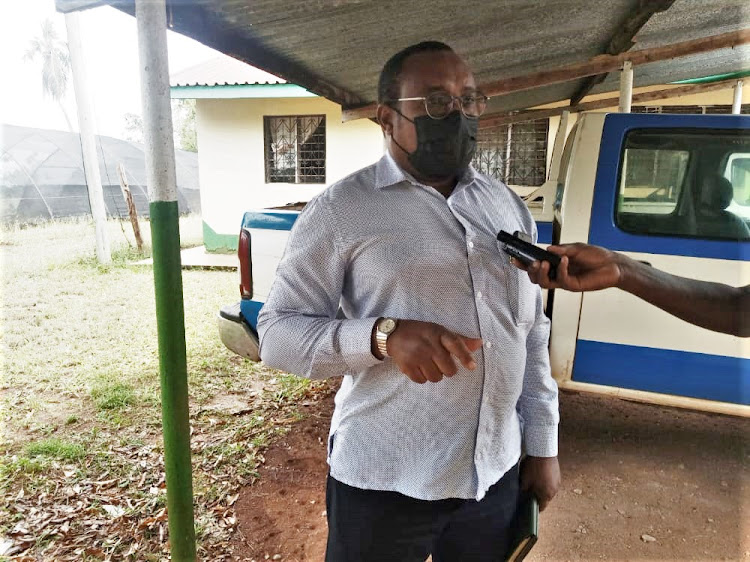 Agriculture research secretary Oscar Magenya at Kenya Agricultural and Livestock Research Organization in Matuga, Kwale county, on Tuesday, August 17, 2021.