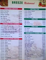 Breeze Restaurant menu 3