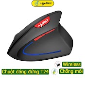 Chuột Không Dây Kiểu Đứng Hxsj T24 Wireless Usb 2.4Ghz Chống Mỏi Tay Chuyên Dùng Cho Pc Laptop Macbook Ipad Tivi