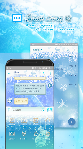 Screenshot Next SMS skin (Snow song)