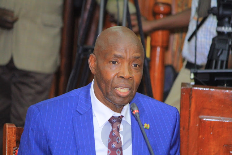 Education Cabinet Secretary nominee Ezekiel Machogu answers questions from members of the committee of nomination at National assembly on October 21, .2022.