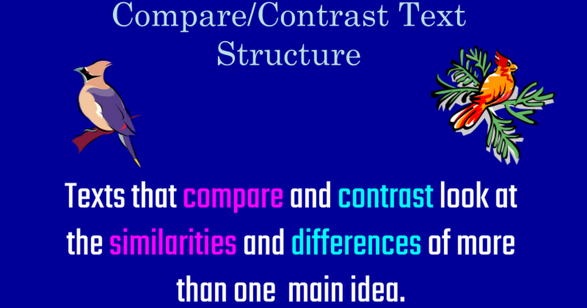 compare and contrast essay google slides