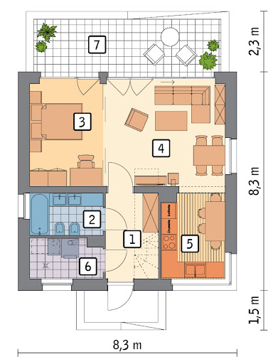 Ładny 4 - C502 - Rzut parteru