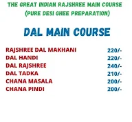 Rajshree Restaurant And Party Hall menu 1