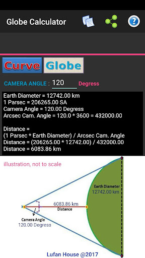 Flat Earth - Curve  Globe Calculator