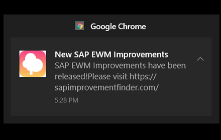 SAP EWM - Improvements Notifications Preview image 0