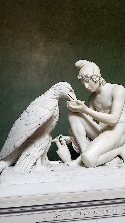 Bertel Thorvaldensen's Museum, Ganymede with Jupiter's eagle giving him a sip of the elixir of immortality at Bertel Thorvaldensen's Museum, Copenhagen