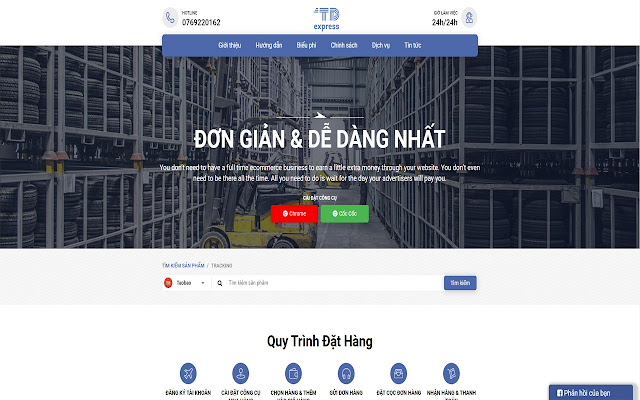 Công Cụ Đặt Hàng Vận Tải TD