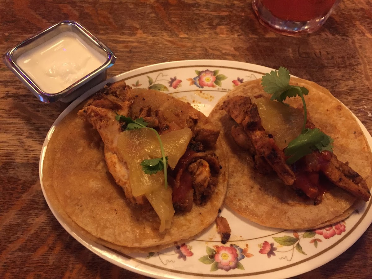 Spit roast roasted chicken tacos