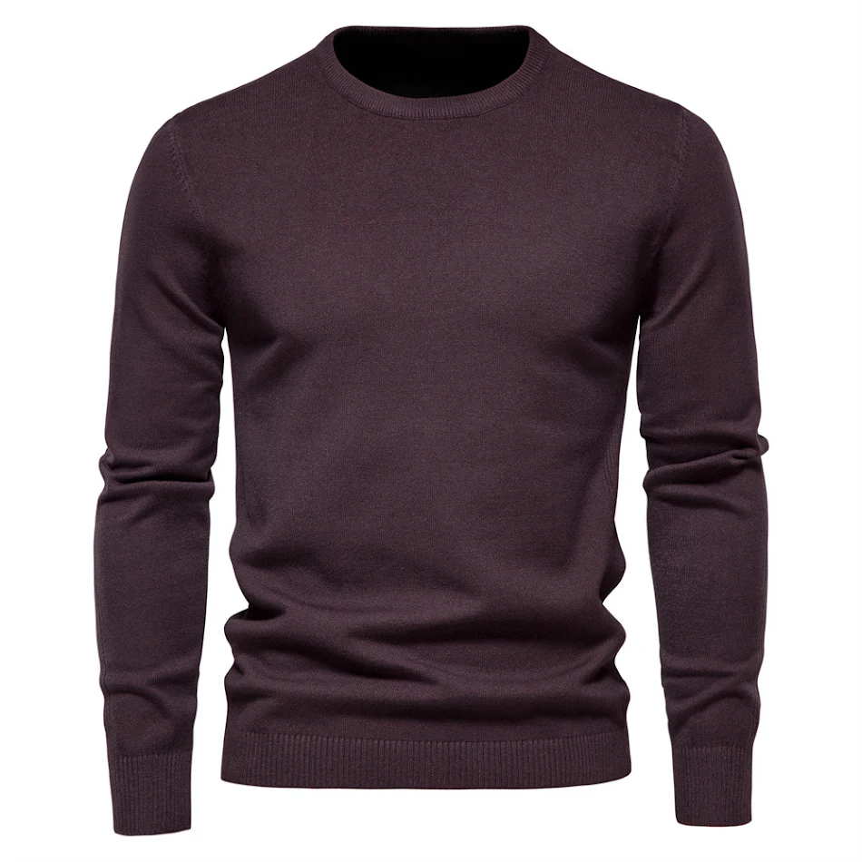 Suéter Grosso Masculino Gola Redonda Slim Fit Blusa de Tricô Masculina Conforto e estilo para o seu dia a dia, perfeito para o frio.