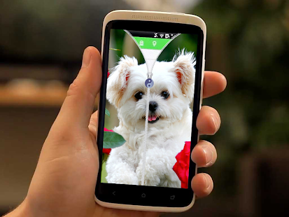 Puppy zipper Screen Lock Screenshots 1