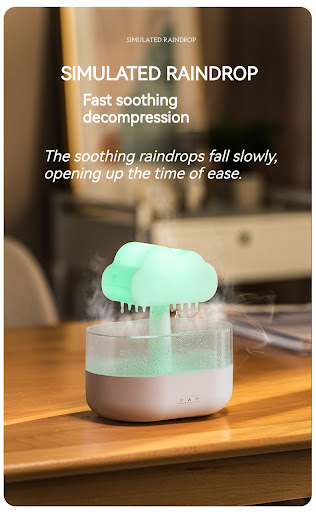 Title 9, 200ML Rain Cloud Humidifier with Essential Oils...