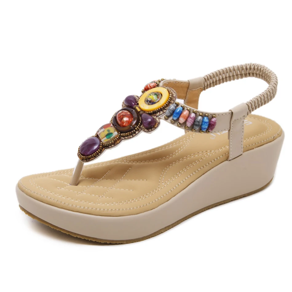 Etnische Sandalen Dames Strand Bohemian – Comfortabele, stijlvolle boheemsandalen voor de zomer. Perfect voor strand en relaxte dagen.