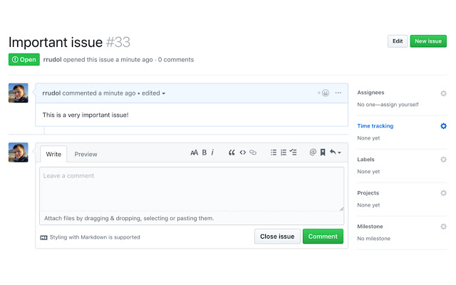 Time Tracking for Github Issues chrome extension