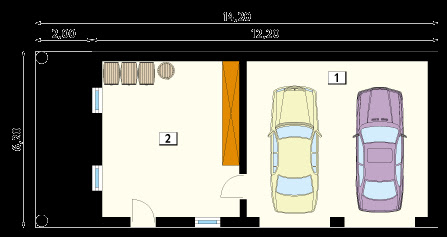 MS-G15 - Rzut garażu