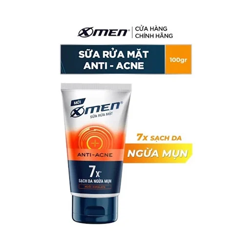 Sữa Rửa Mặt X-men Anti-Acne ngừa mụn 100g