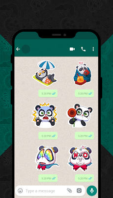 Cute Panda Stickers for WhatsApp (WAStickerApps)のおすすめ画像4