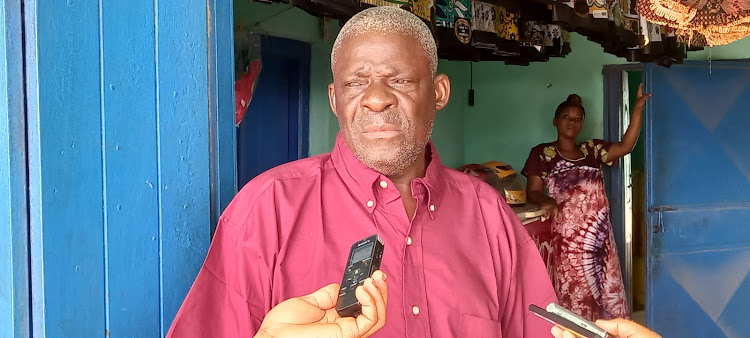 Lawrence Malawi speaks during an interview at Makimini in Kinango on Sunday, December 19.