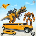 Icon Flying Dino Robot Car Games