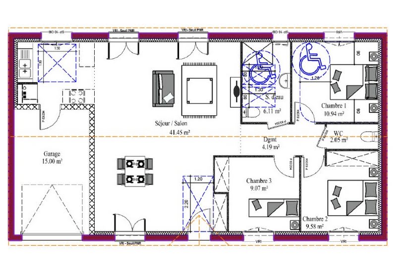  Vente Terrain + Maison - Terrain : 586m² - Maison : 90m² à Saint-Geours-de-Maremne (40230) 