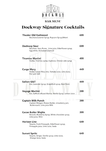 Dockway Kitchen & Bar menu 