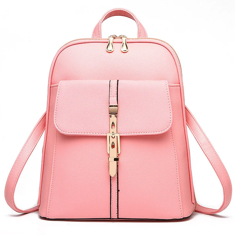 Title 3, Mochila Feminina Casual Coreana de Couro Design...