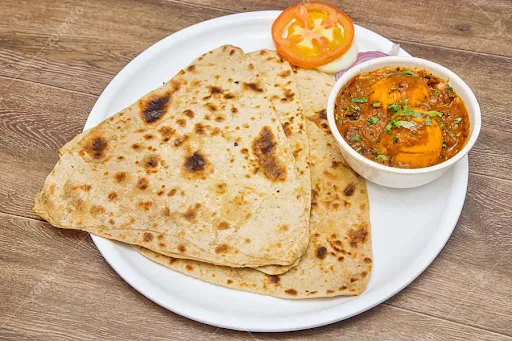 Egg Masala With 3 Plain Paratha