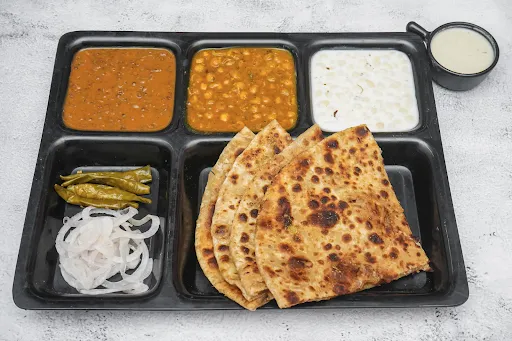 Plain Paratha Thali.