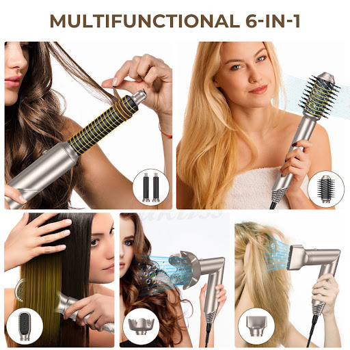Title 1, Automatic Hair Suction Six-in-one Folding Multi...