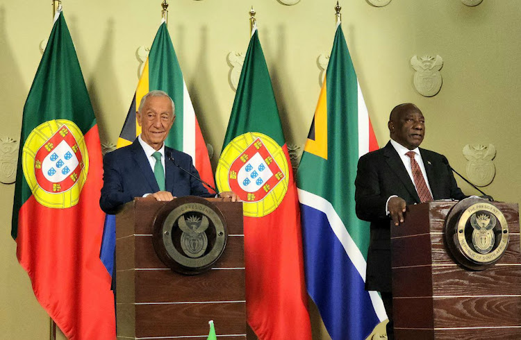 President Cyril Ramaphosa on Tuesday hosted his Portuguese counterpart President Marcelo Rebelo De Sousa at the Union Buildings in Pretoria.